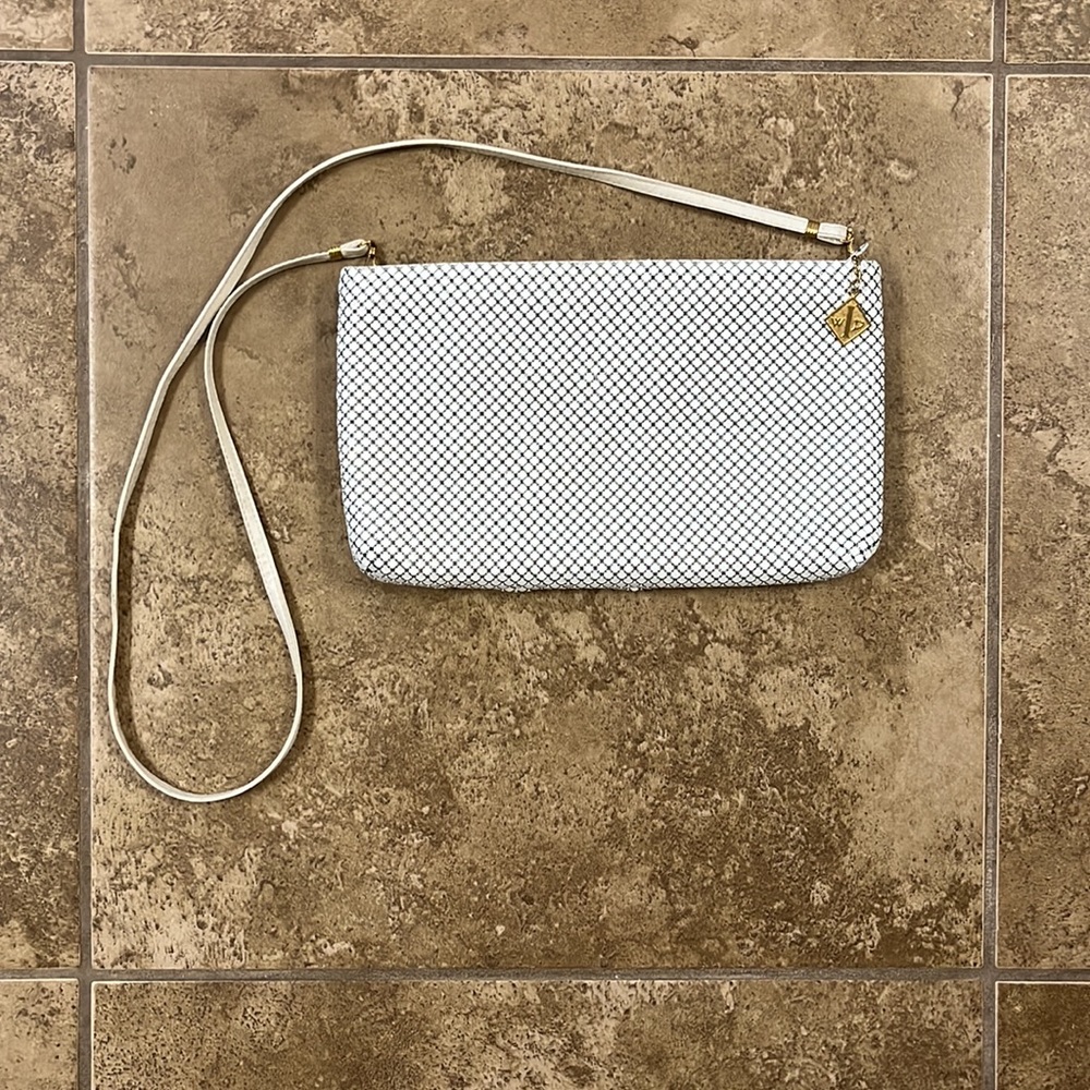 Whiting and Davis (like new) cross body metal mesh bag